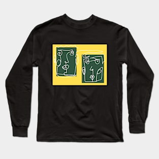 Green and Yellow number one Long Sleeve T-Shirt